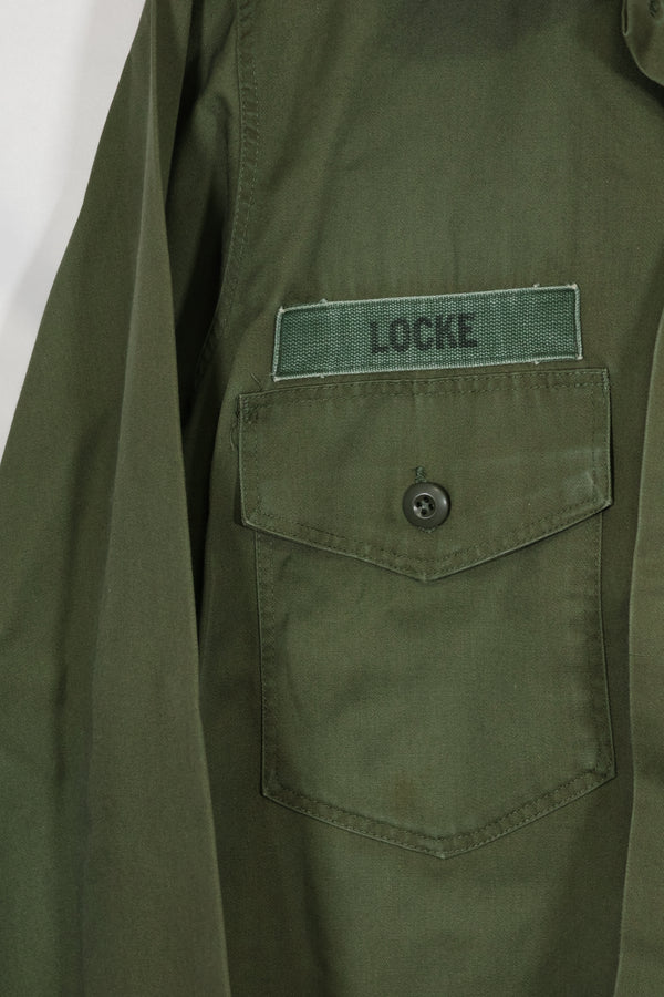 1960's Lot OG-107 Utility Shirt LOCKE Ex-SF Troop Released Used No-Iron Shirt B