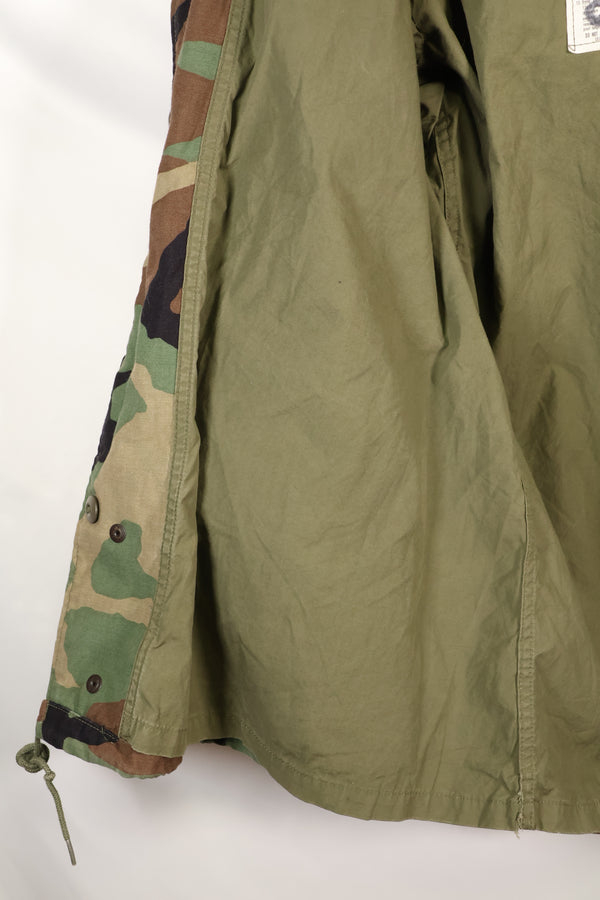 1983 Contract M-R Early Lot M65 Field Jacket Woodland Camouflage Brass Zipper Used
