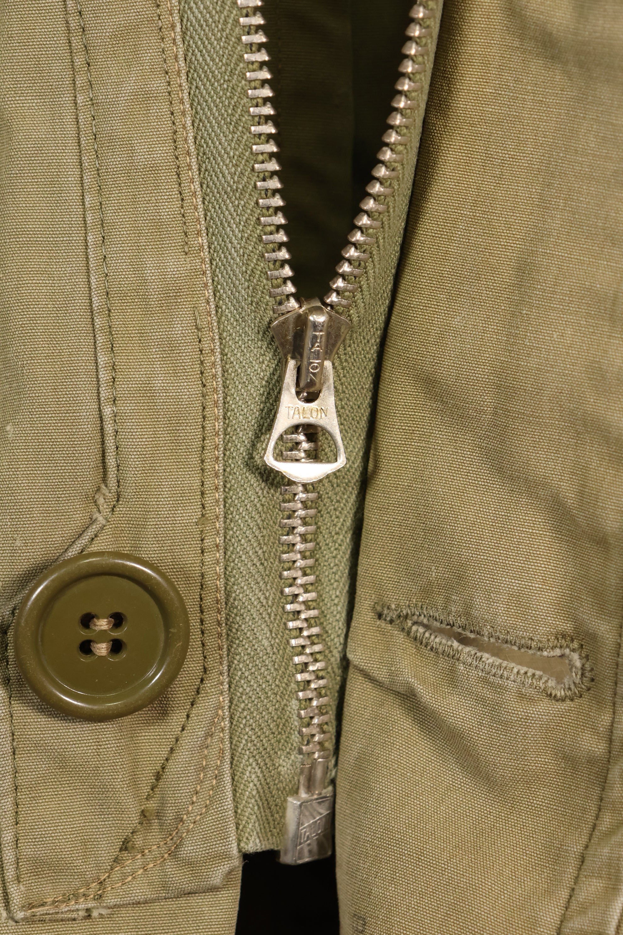 Early 1940s US Army M-41 Field Parka without Mouton Liner, used.