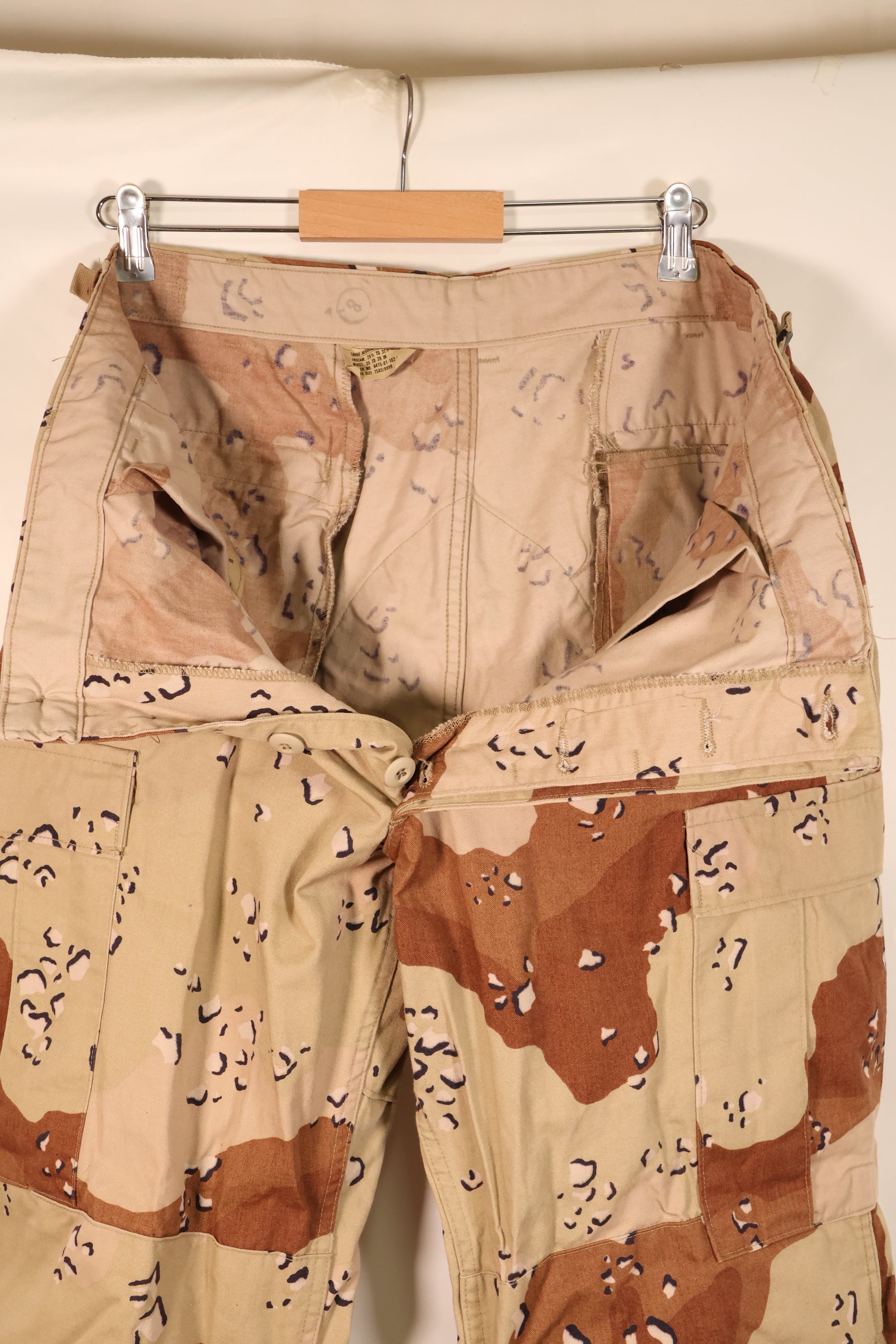 1983年契約　L-R　6Cデザート迷彩パターン　チョコチップ迷彩　BDU　パンツ　中古品