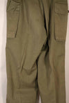 Real late 1940s-early 1950s M45 OD cotton field pants, used, strong signs of use B