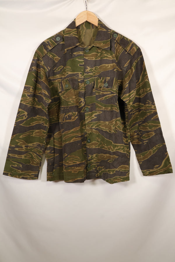 1970s South Vietnamese Marine Corps Tiger Stripe Shirt VNMC Late Ripstop Pattern Used