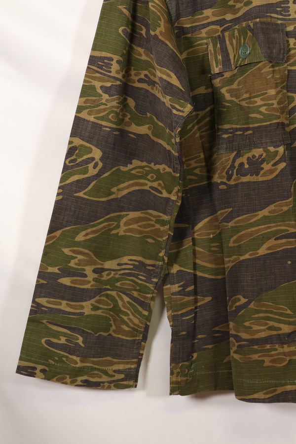 1970s South Vietnamese Marine Corps Tiger Stripe Shirt VNMC Late Ripstop Pattern Used
