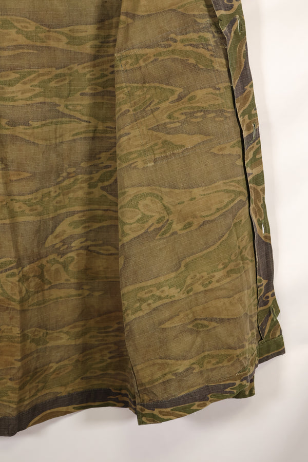 1970s South Vietnamese Marine Corps Tiger Stripe Shirt VNMC Late Ripstop Pattern Used