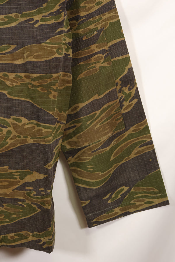 1970s South Vietnamese Marine Corps Tiger Stripe Shirt VNMC Late Ripstop Pattern Used