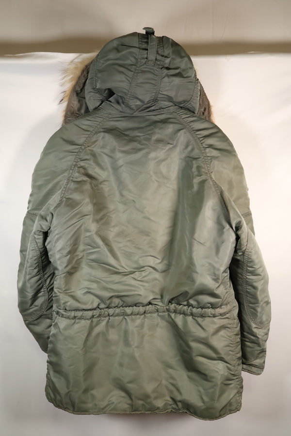 1950's MEDIUM black tag N-3B heavy zone flight jacket, used.