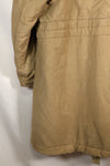 1940s WWII US Navy N-1 deck coat parka, faded, no stencil, used.
