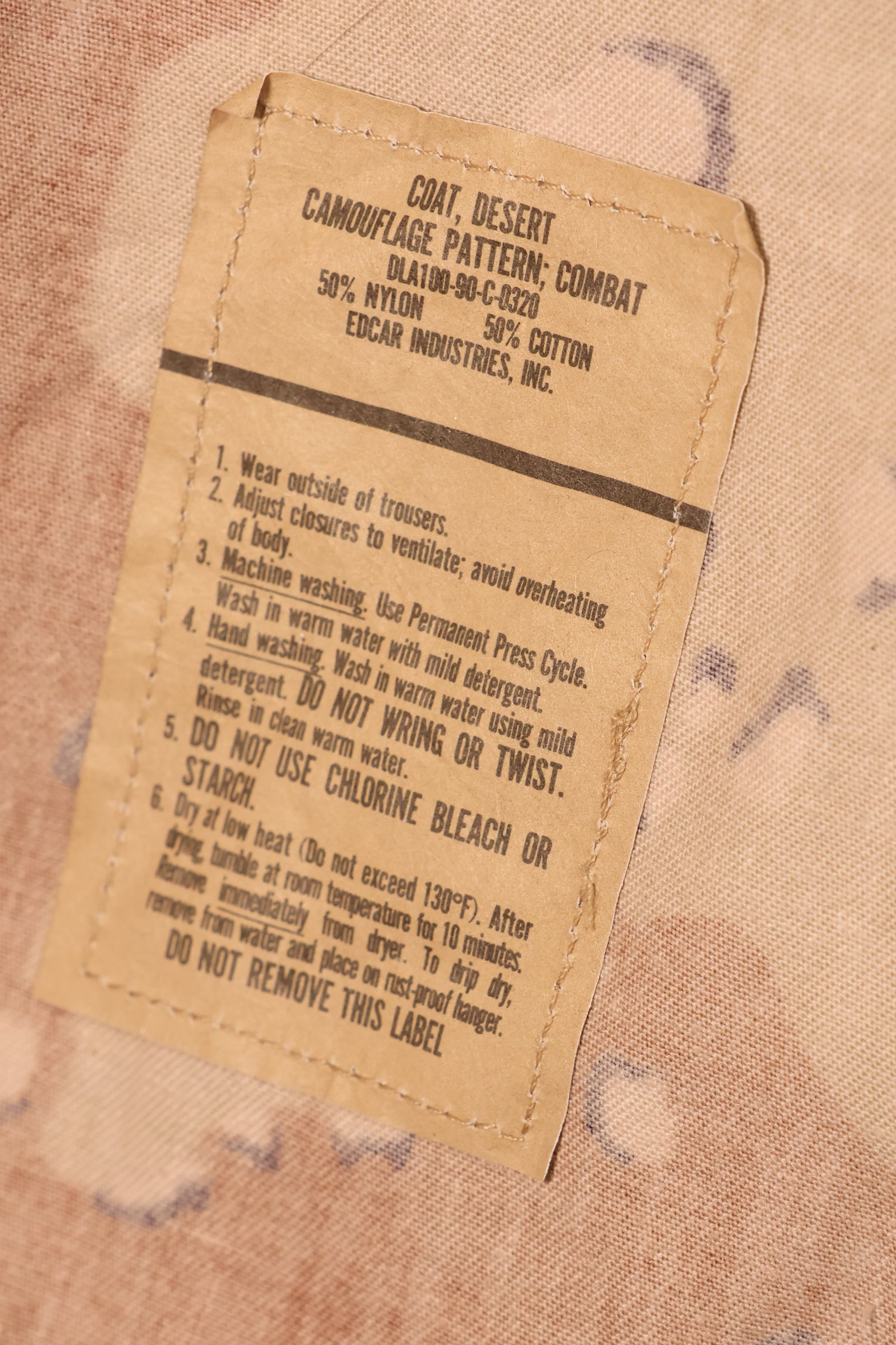 1990 Contract, M-S, 6C Desert Pattern, Chocolate Chip Camo Jacket, Late Model, Used, Grade B