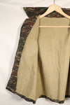 1970s Silver Tiger Tiger Stripe Shirt Tie Tiger 4 Pockets Used