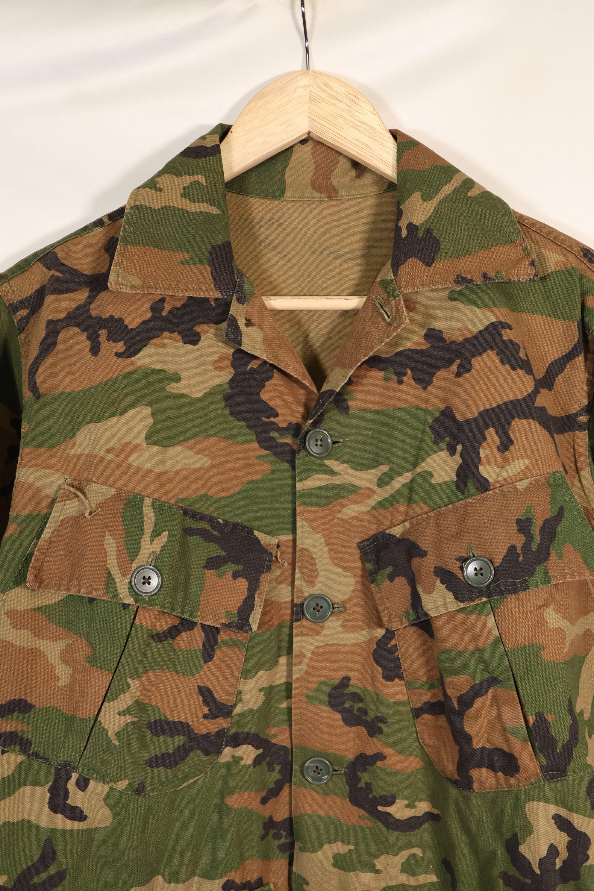 1970's Privately Procured Local Made US Military ERDL Camouflage Copy Fatigue Jacket, Used
