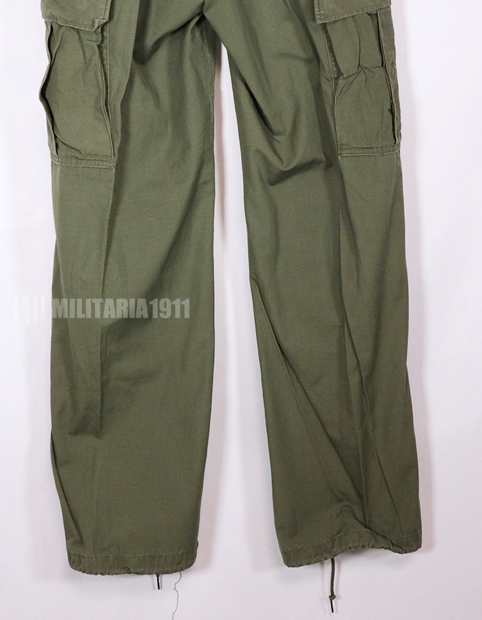 Real 1968 4th Model Jungle Fatigue pants, S-L, used, faded.