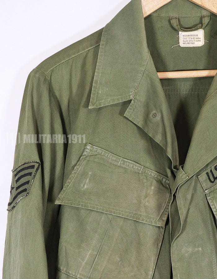 Real 1967 3rd Model Jungle Fatigue Jacket M-R Used USAF