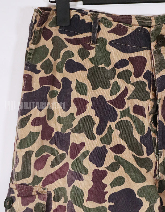 Real CIDG BEOGUM camouflage pants, size tag unidentifiable, used.