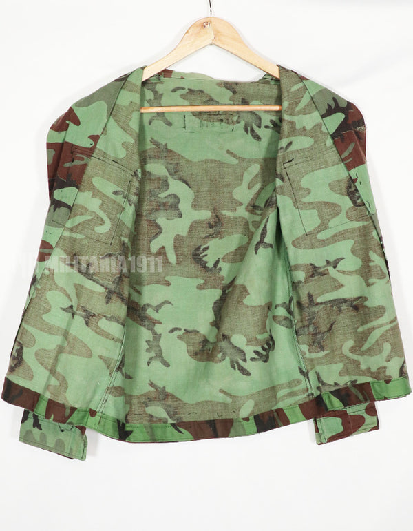 Real South Vietnam Rangers Pastel Leaf Camouflage Top and Bottom Set, Used