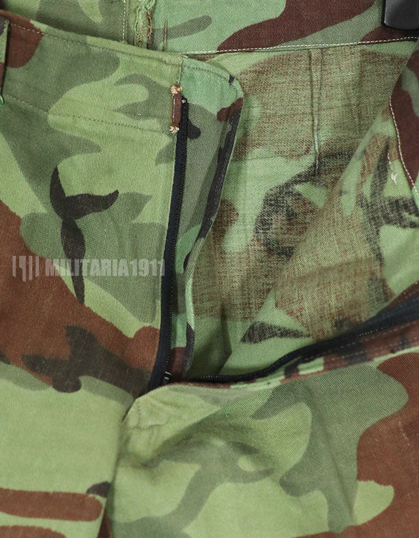 Real South Vietnam Rangers Pastel Leaf Camouflage Top and Bottom Set, Used