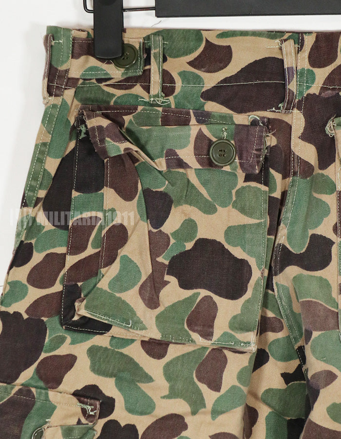 Real CIDG Beogum camouflage locally made duck hunter pants, used B