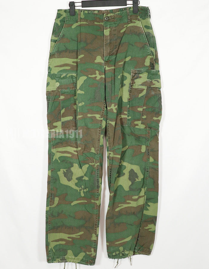 Real 1969 Ripstop ERDL Fatigue Pants Green Leaf Used Used Faded