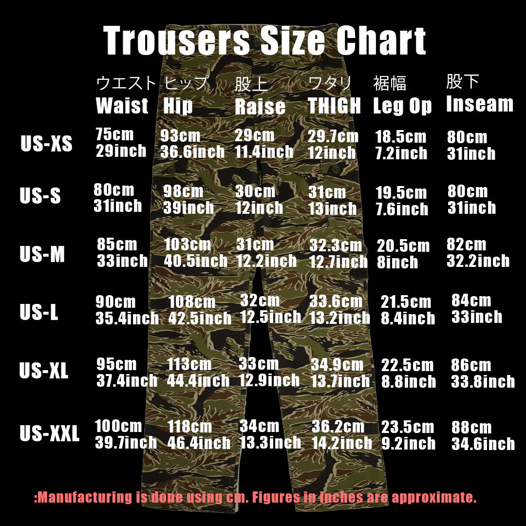 2024 US-XS MILITARIA 1911 Early Gold Tiger US Cut Pants Sample Used