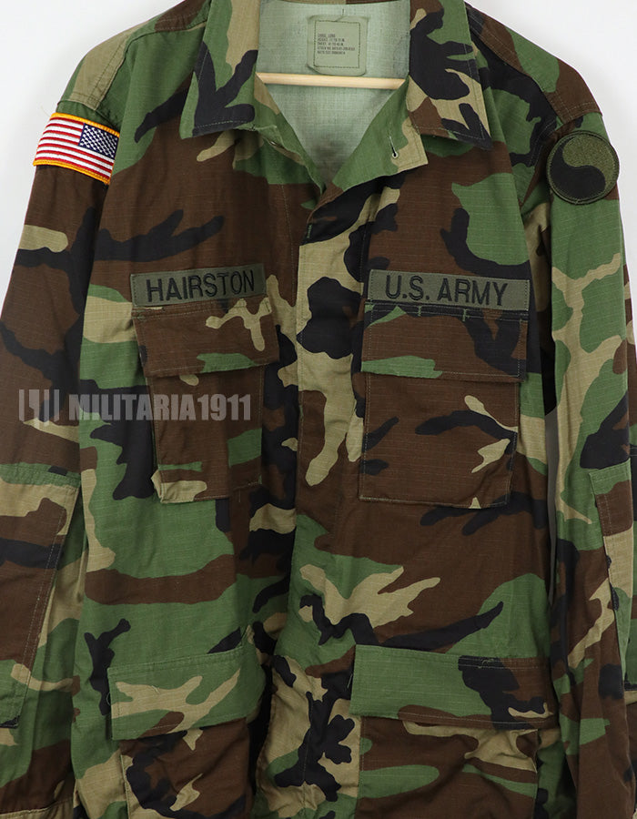 Original US Army 29th Infantry Division Woodland Camouflage Jacket, made in 1999