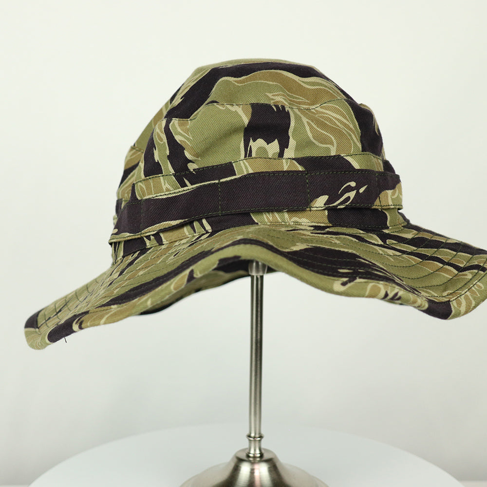 [Scheduled to ship in mid-June]  2023 Second Lot MADE IN OKINAWA VIETNAM WAR Gold Tiger Stripe Boonie Hat