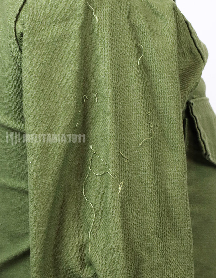 Original Utility Shirt OG-107, released, late 1960's, wartime lot, patch removed.