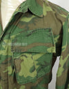 Original U.S. Army ERDL Jungle Fatigue Ripstop fabric, 1969, stained. Strong feeling of use