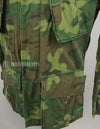 Original U.S. Army ERDL Jungle Fatigue Ripstop fabric, 1969, stained. Strong feeling of use