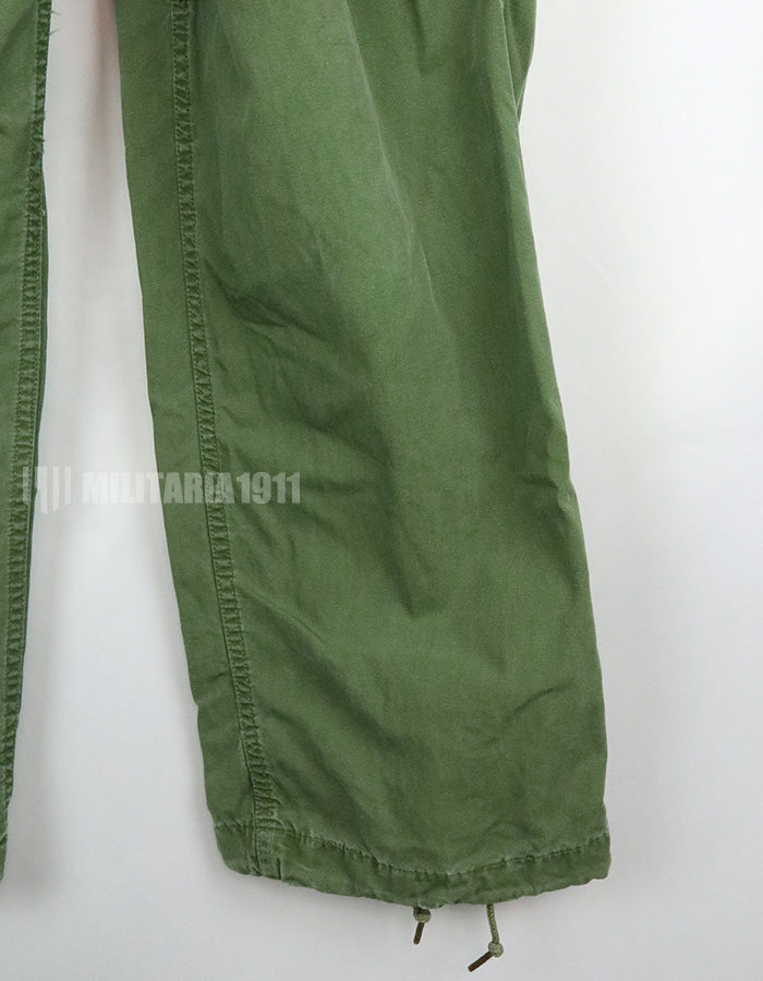 Original 2nd model jungle fatigues, non ripstop, worn, scratched, faded. Yes Used