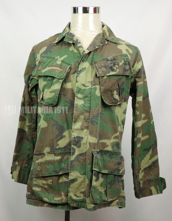 Original US Military USMC Unknown year of manufacture ERDL Jungle Fatigue Jacket, used, used Greenleaf