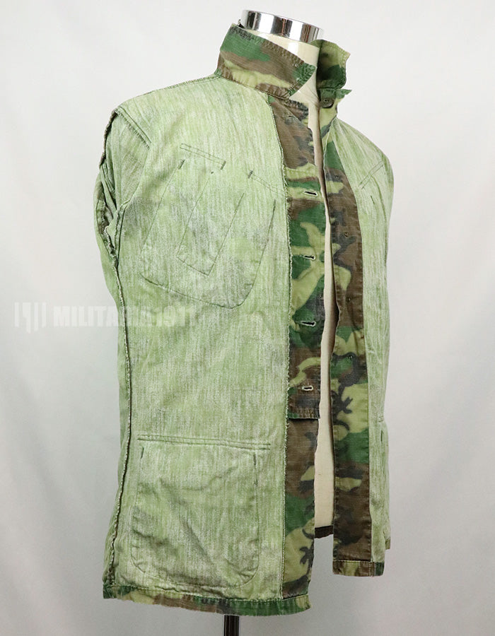 Original US Military USMC Unknown year of manufacture ERDL Jungle Fatigue Jacket, used, used Greenleaf