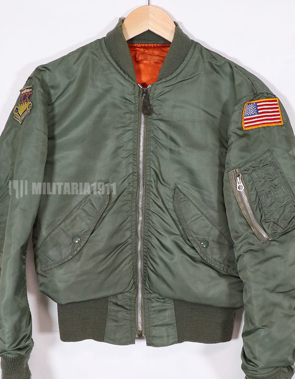 Real 1970 USAF L2-B flight jacket with patches (retrofitted)