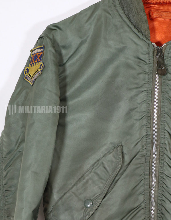 Real 1970 USAF L2-B flight jacket with patches (retrofitted)