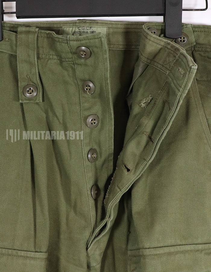 Real 1970 unused AATTV Australian Army Fatigue Pants C.G.C.F VICTORIA 1970