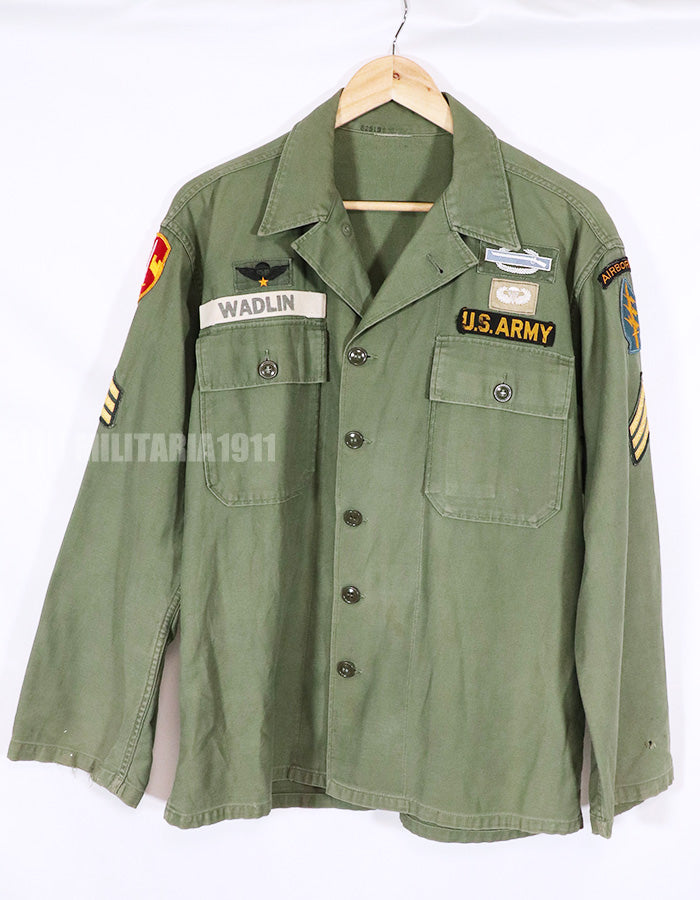 Real U.S. Army Utility Shirt with retrofit patch, used.