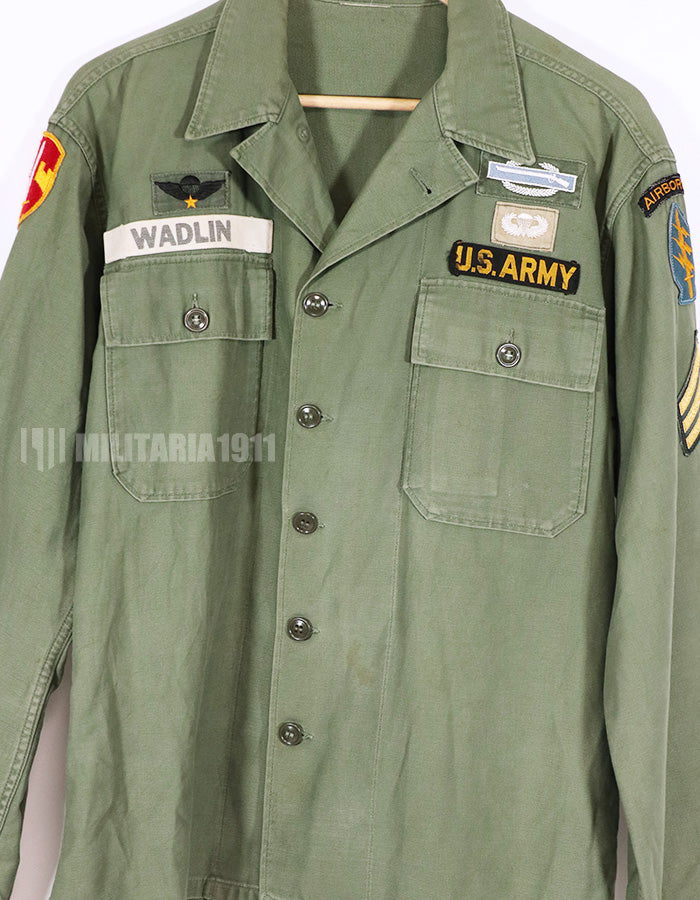 Real U.S. Army Utility Shirt with retrofit patch, used.