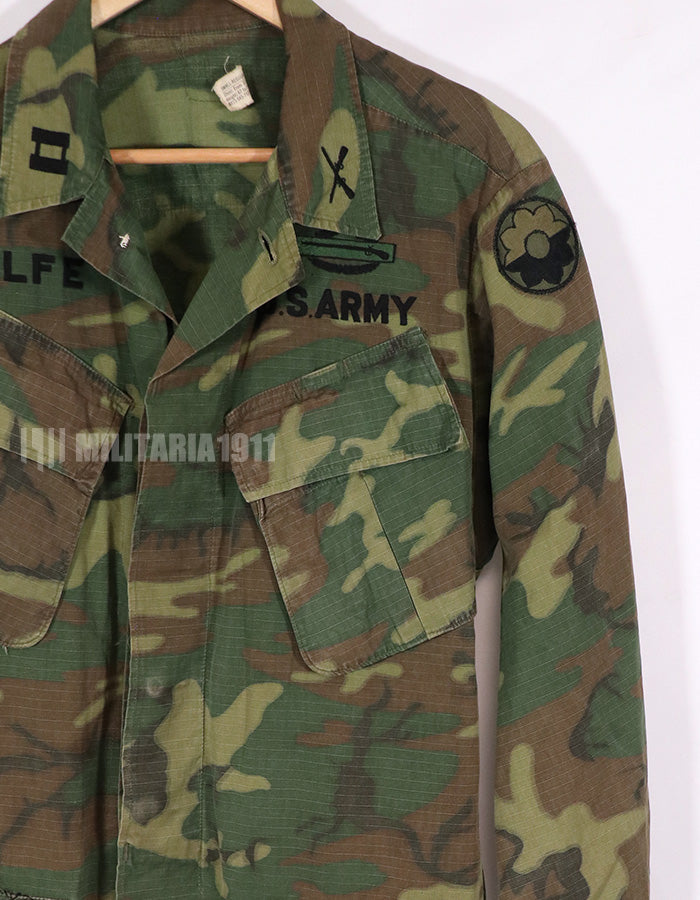 Real U.S. Army ERDL Ripstop Jacket directly embroidered