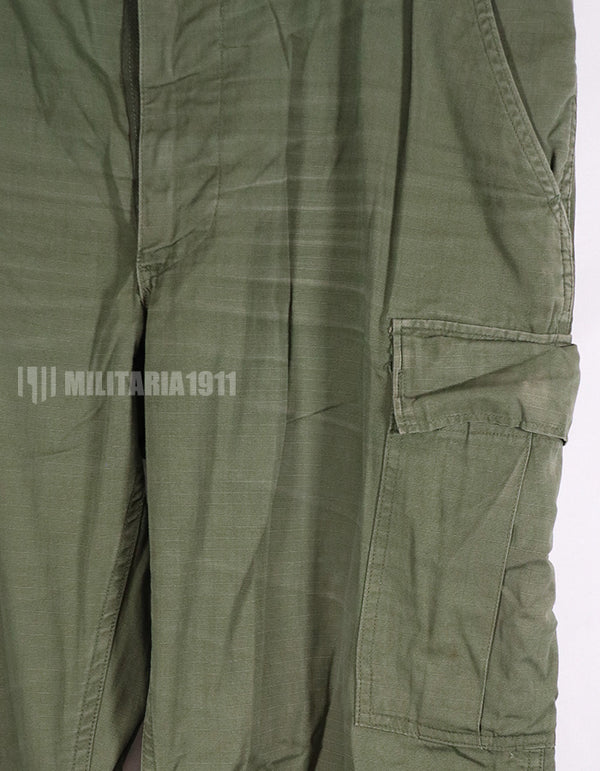 Real 1969 4th Model Jungle Fatigue Pants, size L-R, used.