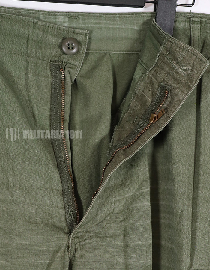 Real 1969 4th Model Jungle Fatigue Pants, size L-R, used.