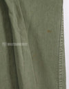 Real poplin fabric Jungle Fatigues pants, stained, used.