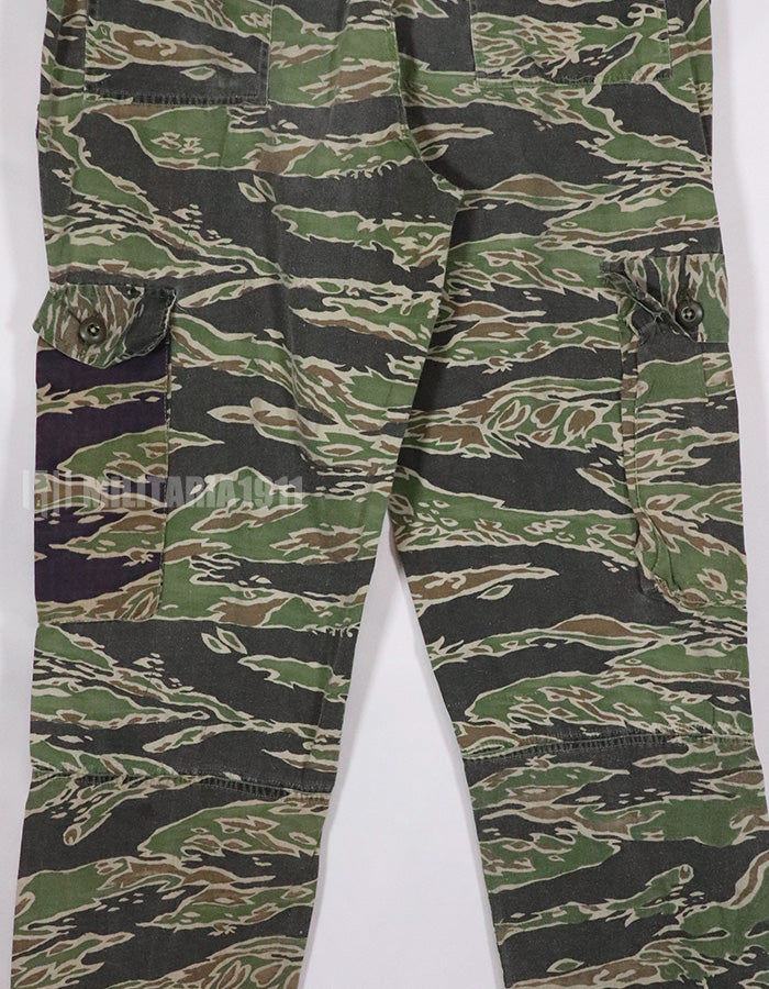 Real Late war lightweight tiger stripe pants, faded, very used.