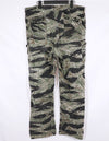 Real Silver Tiger Stripe TDS US Cut Pants Big Size Inseam Damaged Faded