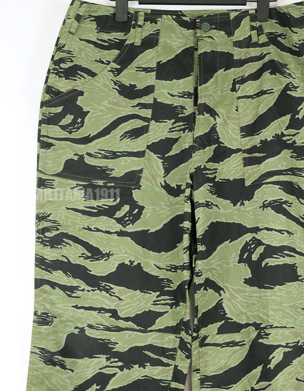 Replica Sea Wave Pattern Tiger Stripe Utility Pants Cut Tiger Stripe Pants